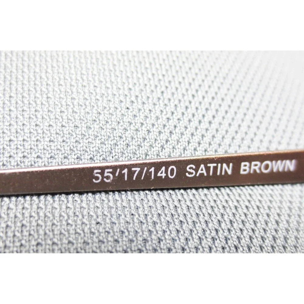 Enhance 4103 Satin Brown Metal Rectangular Eyeglasses Frames 55-17-140 35601